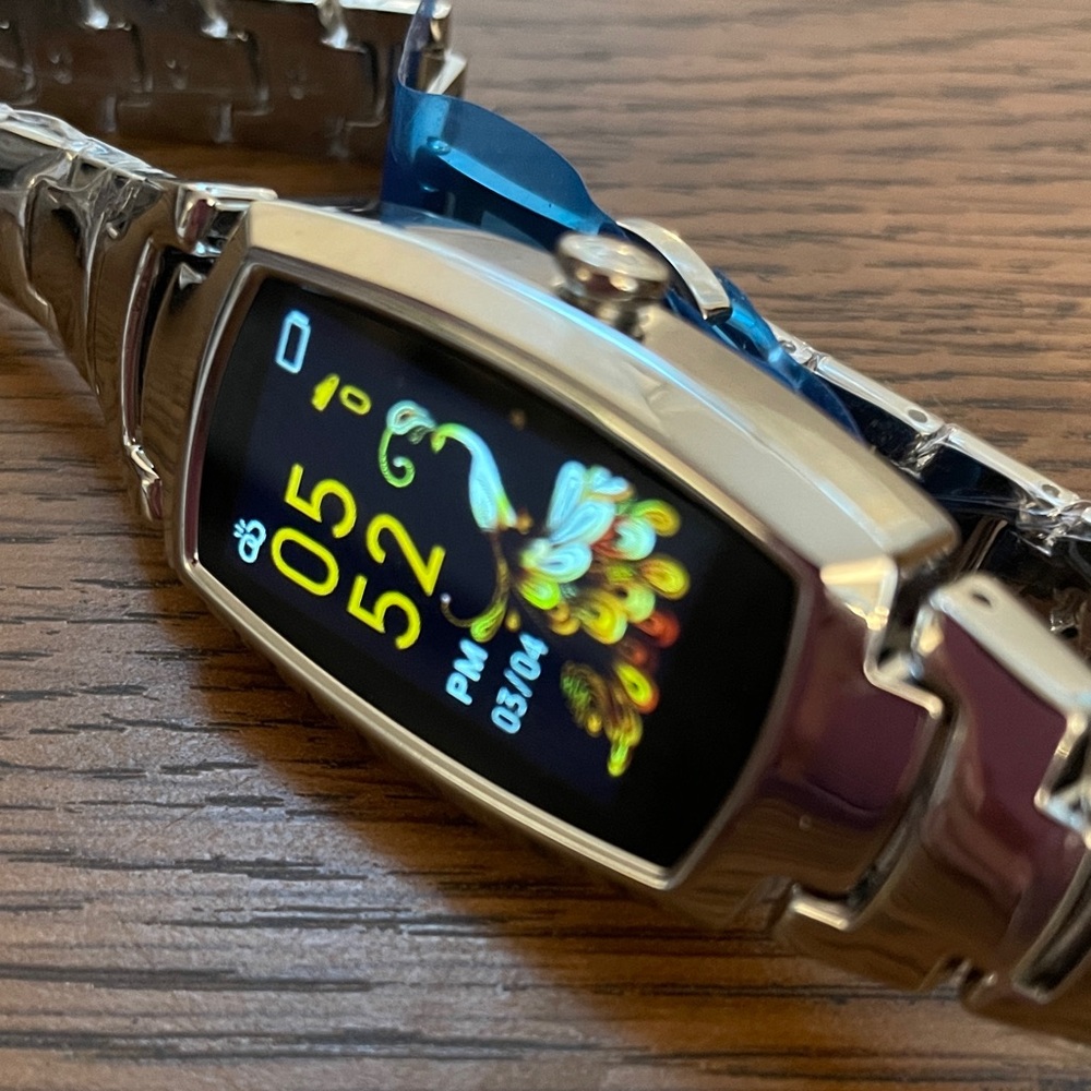 Silver Smartwatch with Colorful Display